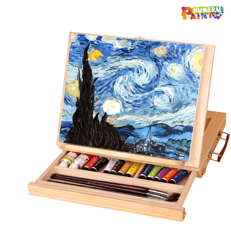 Tabletop Art Easel - Numeral Paint Kit